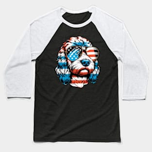 Cookapoo Patriotic Sunglasses American Flag 4th of July Baseball T-Shirt